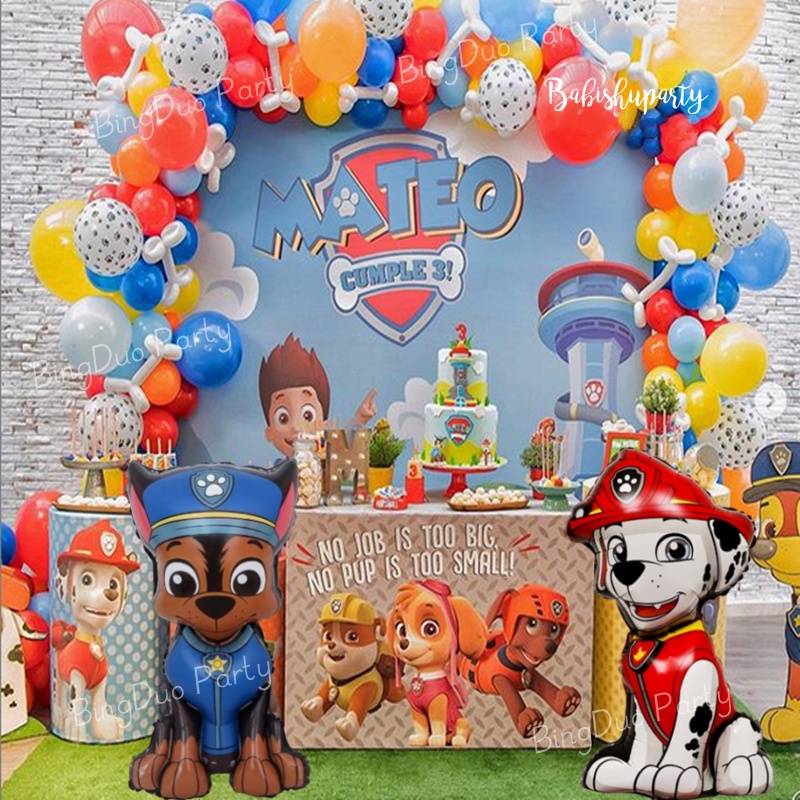 72 / 73 Chiếc Paw Patrol Chủ Đề Đuổi Theo Marshall Bóng Bộ 32inch Số Xanh Chó Paw Bóng Cho Bé Tắm Ti