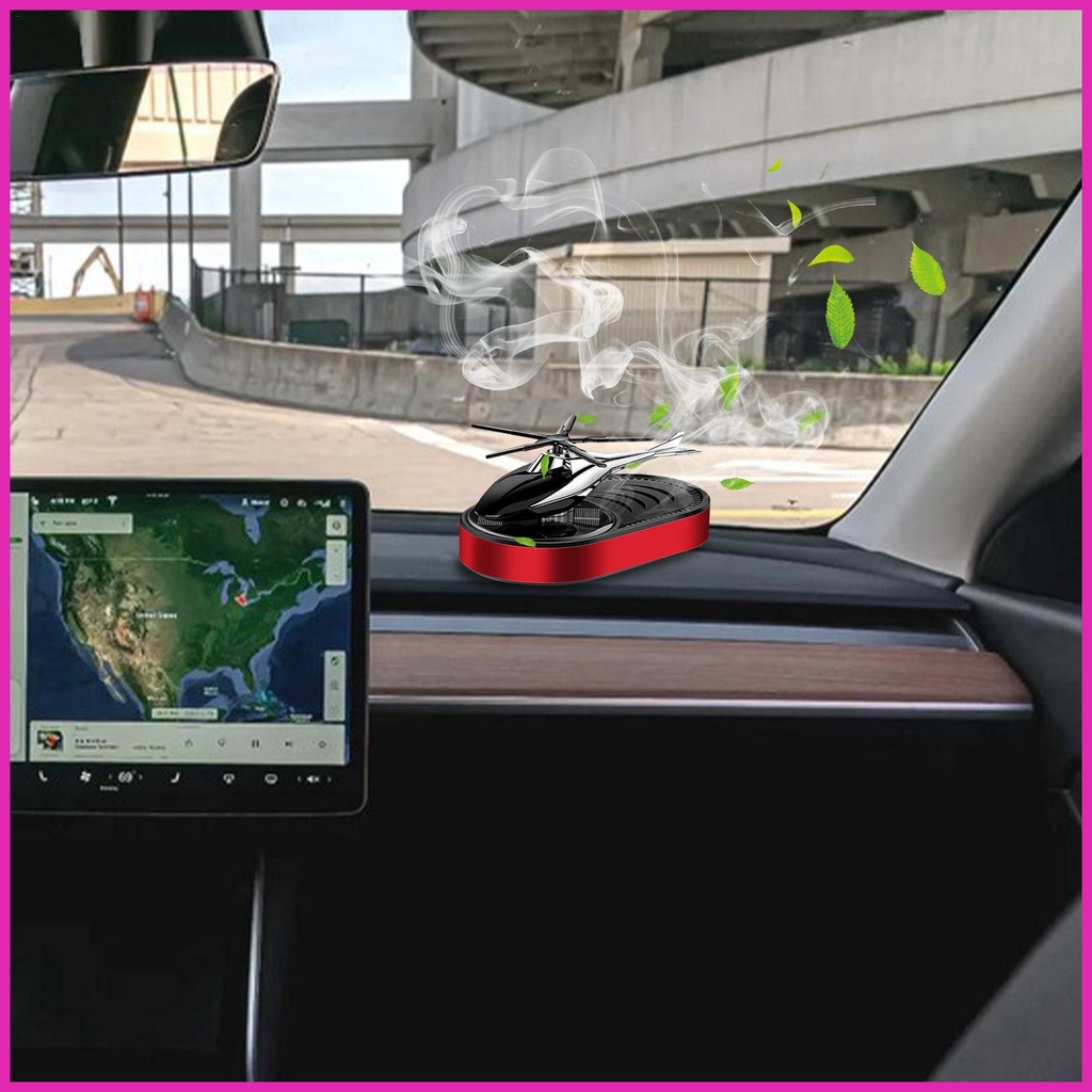 Máy Khuếch Tán Tinh Dầu Hình Trực Thăng Xoay Năng Lượng Mặt Trời Trang Trí Xe Hơi