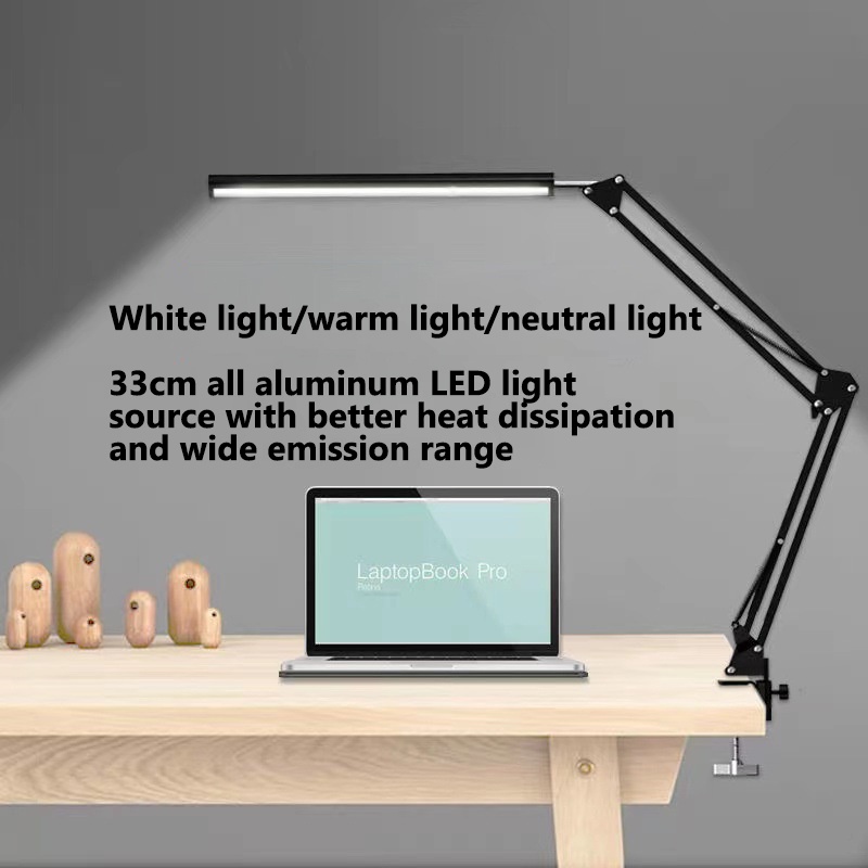 TIANAI  Đèn bàn đọc sách gấp cánh tay dài đèn led chiếu sáng ký túc xá