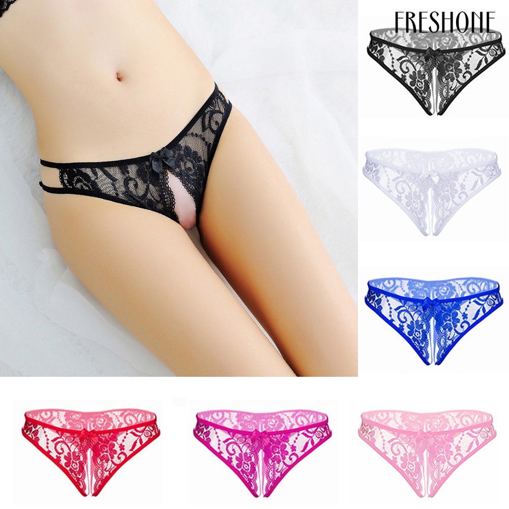 Phụ nữ sexy ren mềm mại nhìn xuyên thấu quần sịp không đũng g-string quà tặng