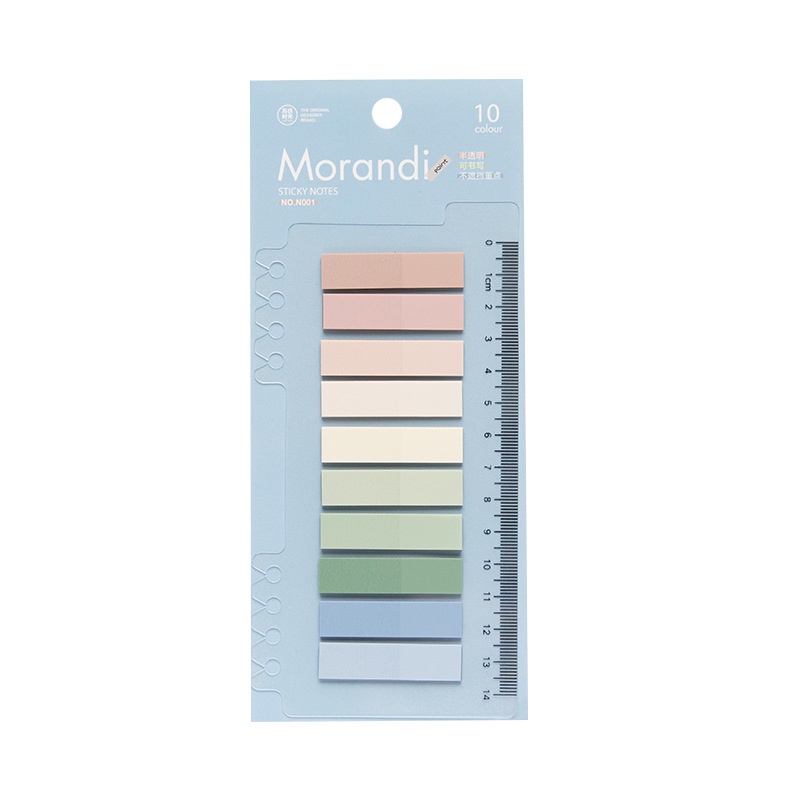 Set 200 Miếng Dán Ghi Chú Giấy Note Đánh Dấu Trang Màu Sắc Cầu Vồng Phong Cách Vintage SHIORI