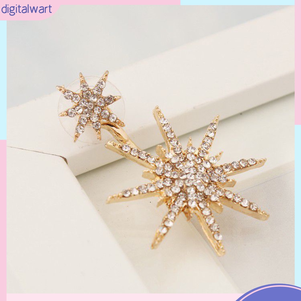 1 Bông Tai Hình Hoa Tuyết Đính Đá Toàn Diện Dành Cho Nữ