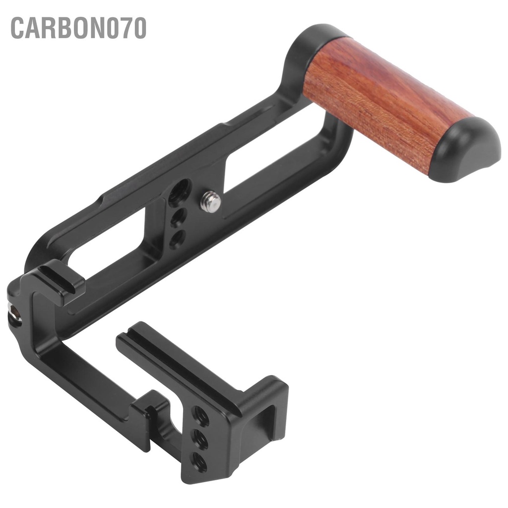 Carbon070 Giá đỡ máy ảnh LShape Tấm phát hành nhanh với Tay cầm bằng gỗ cho Fujifilm X100V