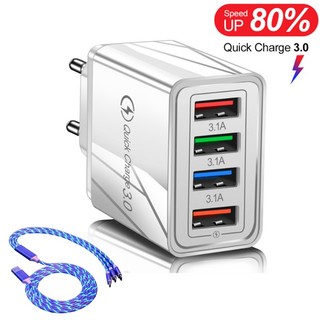 Củ sạc nhanh với 4 cổng usb cho điện thoại android ios