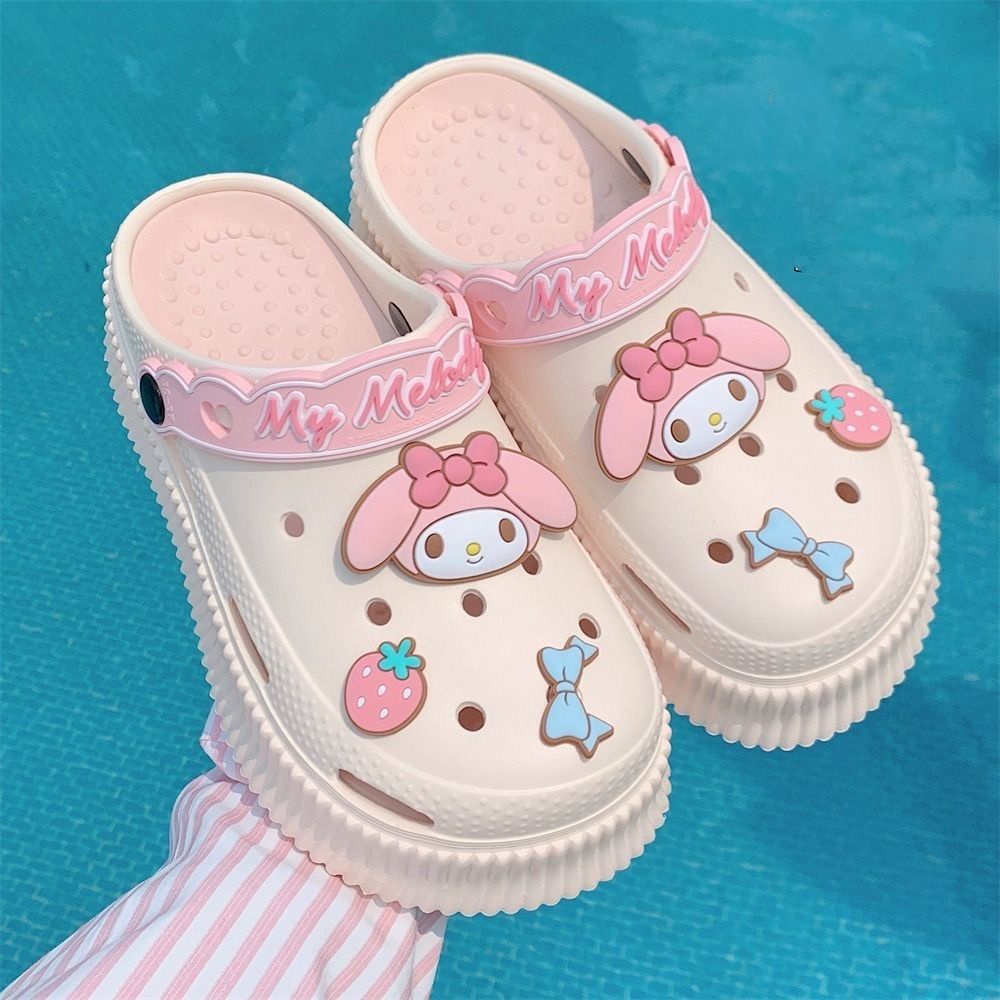 Hàng Có Sẵn Dép Sandal Nhẹ Nhàng Họa Tiết Kuromi Hoạt Hình Mùa Hè 2023 Dễ Thương Có Giá Bán Chạy Cho Nữ
