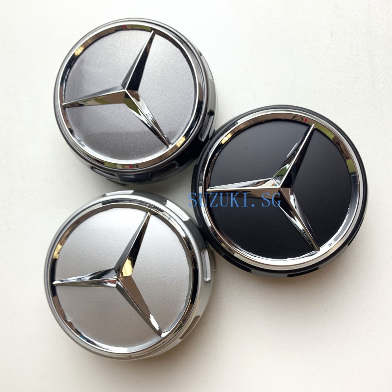 Set 4 Nắp Đậy Trục Bánh Xe Hơi Mercedes Benz 75mm Chuyên Dụng Ốp