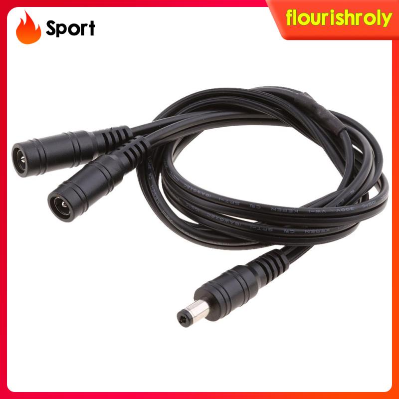 Dây Cáp Chia Nguồn DC 1 Male Sang 2 Female Jack 12V 5.5X2.1Mm