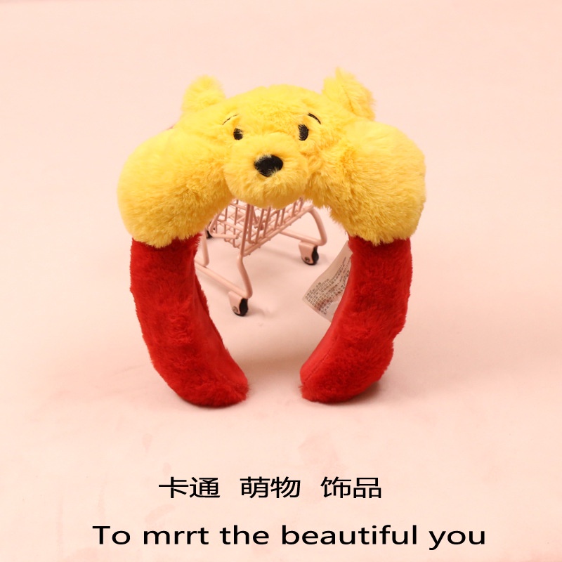 Băng Đô Cài Tóc Hình Chú Bò Sữa / Chuột Mickey / Minnie / Hoa Hồng Nhồi Bông Dễ Thương Cho Người