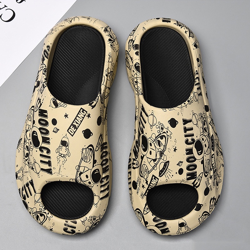 AYUER Dép Lê Đế Dày Họa Tiết Graffiti Yezzy Thời Trang Đi Biển Unisex AYUER AYZ9452-3