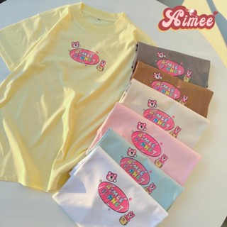 Áo baby tee aimee planet gấu dâu dễ thương
