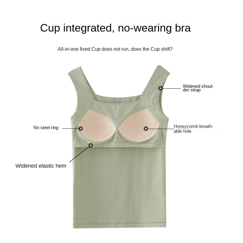 Áo Tank Top Cổ Vuông Chất Liệu Cotton Cao Cấp Size S-XL