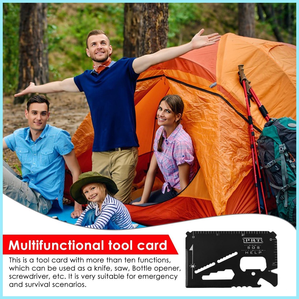Thẻ Sinh Tồn Đa Năng Bằng Thép Không Gỉ Phù Hợp Cho Leo Núi