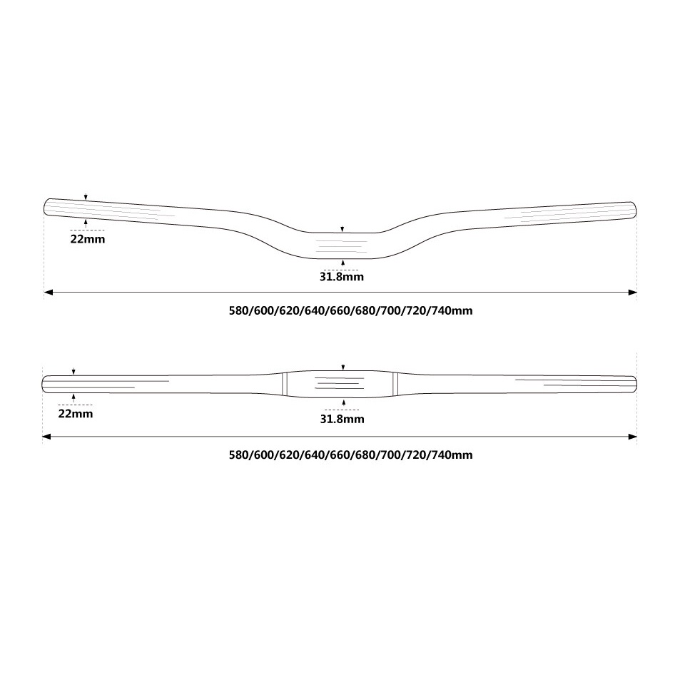 Tay Lái Xe Đạp Leo Núi Bằng Sợi Carbon Bóng 3K Chất Lượng Cao