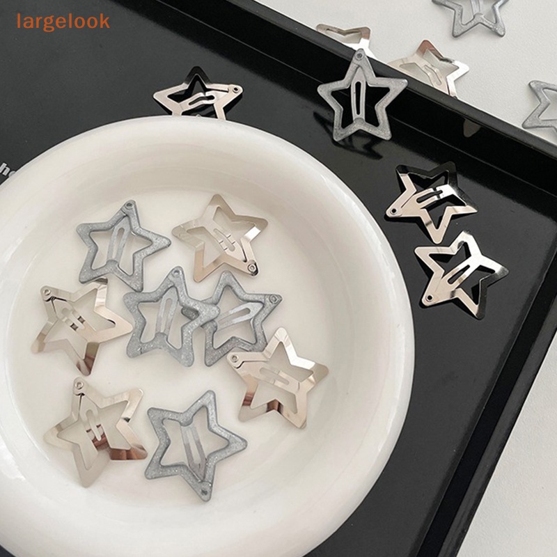 Set 10 Kẹp Tóc Hình Ngôi Sao 3cm Bằng Kim Loại Màu Sắc Ngọt Ngào Cho Bé Gái