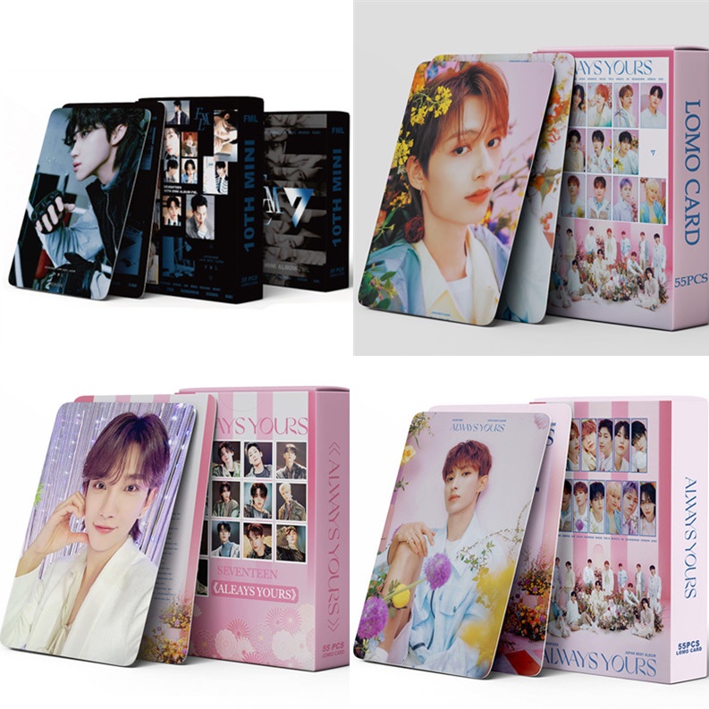Hộp 55 Ảnh Lomo Card Nhóm Nhạc SEVENTEEN 10th Mini
