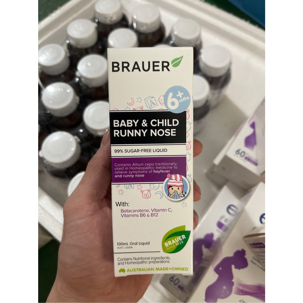 Siro giảm sổ mũi Healthy Care brauer runny nose cho bé từ 6 tháng chai 110ml Extate Official Mall