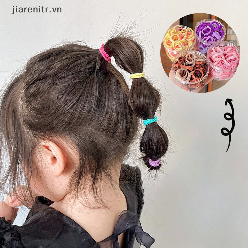 Set 50 Dây Buộc Tóc Cao Su Nylon Co Giãn Dành Cho Bé Gái