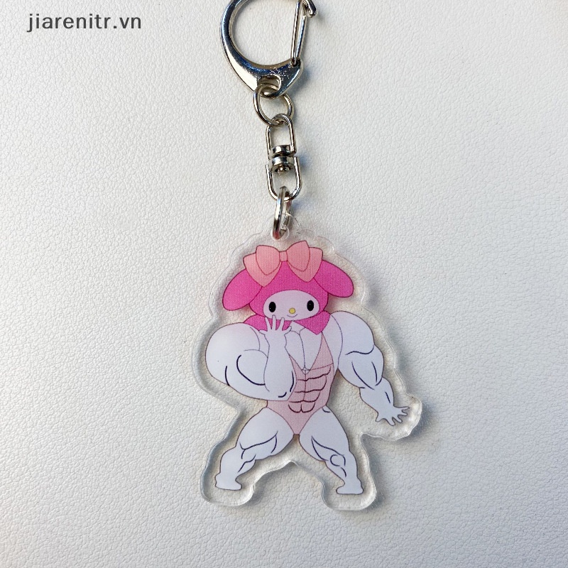 Móc Khóa Gắn Ba Lô / Móc Khóa Hình Cơ Bắp Sanrio / Hello Kitty Dễ Thương Cho Cặp Đôi