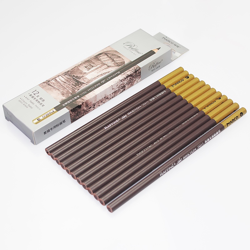 Bút Chì Vẽ Phác Họa Caryon Pastel Lõi Mềm Nhiều Màu Tùy Chọn 7011 Marco
