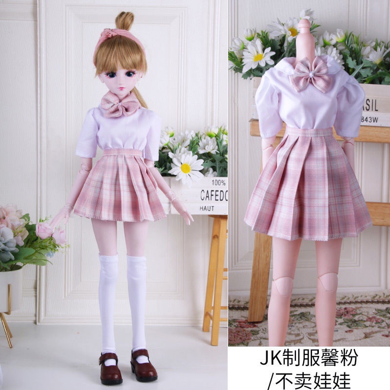 Đồng Phục Học Sinh 60cm Ye Luoli 3 Điểm Dành Cho Búp Bê Barbie jk