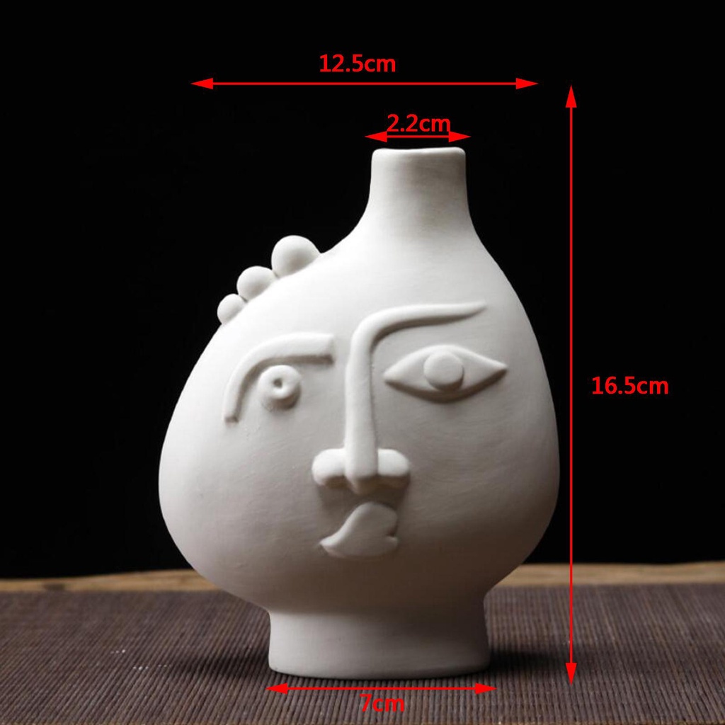 LOVIVER Chậu Hoa Bằng Gốm Sứ Màu Trắng Dùng Trang Trí Nhà Cửa