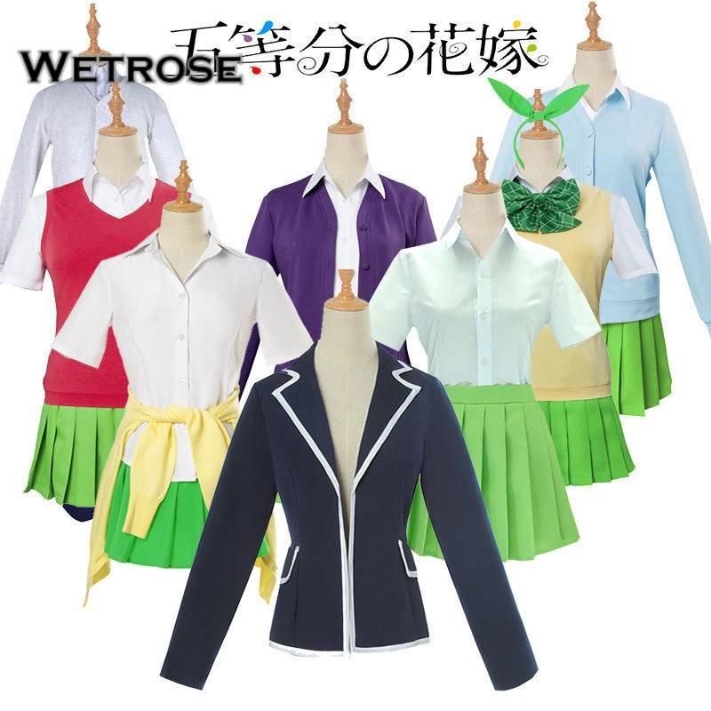 The quintessential quintuplets go tobun no hanayome nakano ichika nino miku yotsuba itsuki cos suit anime game women's suit plain costume cosplay suit