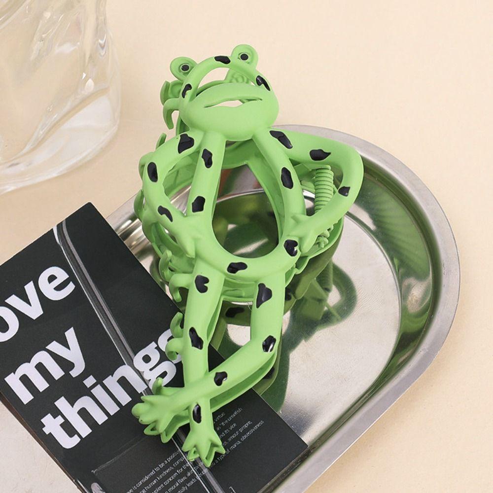 Kẹp Tóc Ếch Xanh Bằng Kim Loại Họa Tiết Hoạt Hình Dễ Thương Cho Nữ