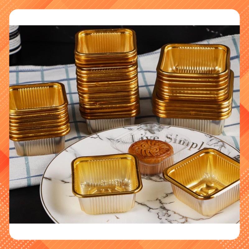 Sét 100 khay đựng bánh trung thu 100g Màu Vàng