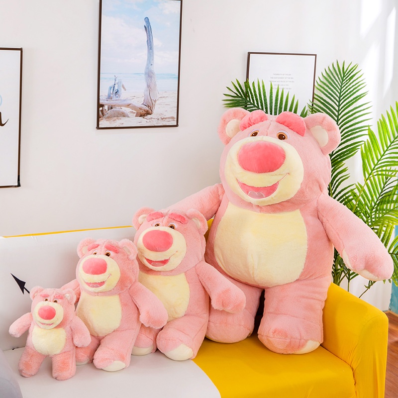 Búp bê gấu dâu hồng quà tặng sinh nhật búp bê hoạt hình dễ thương