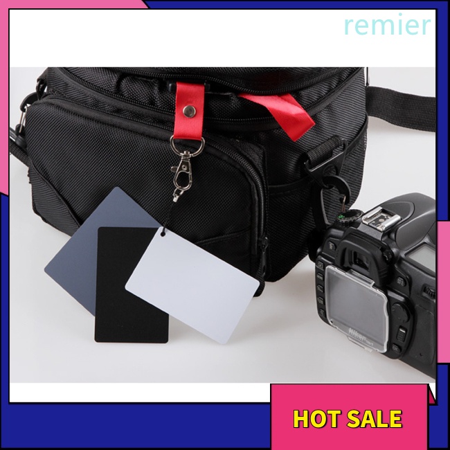 Re 3 in 1 white black grey balance cards 18-degree small grey card with neck strap phụ kiện chụp ảnh