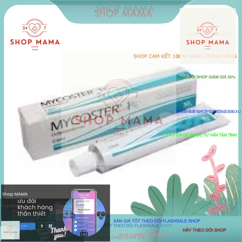 Kem bôi nấm da MYCOSTER  Cream 1% 30g