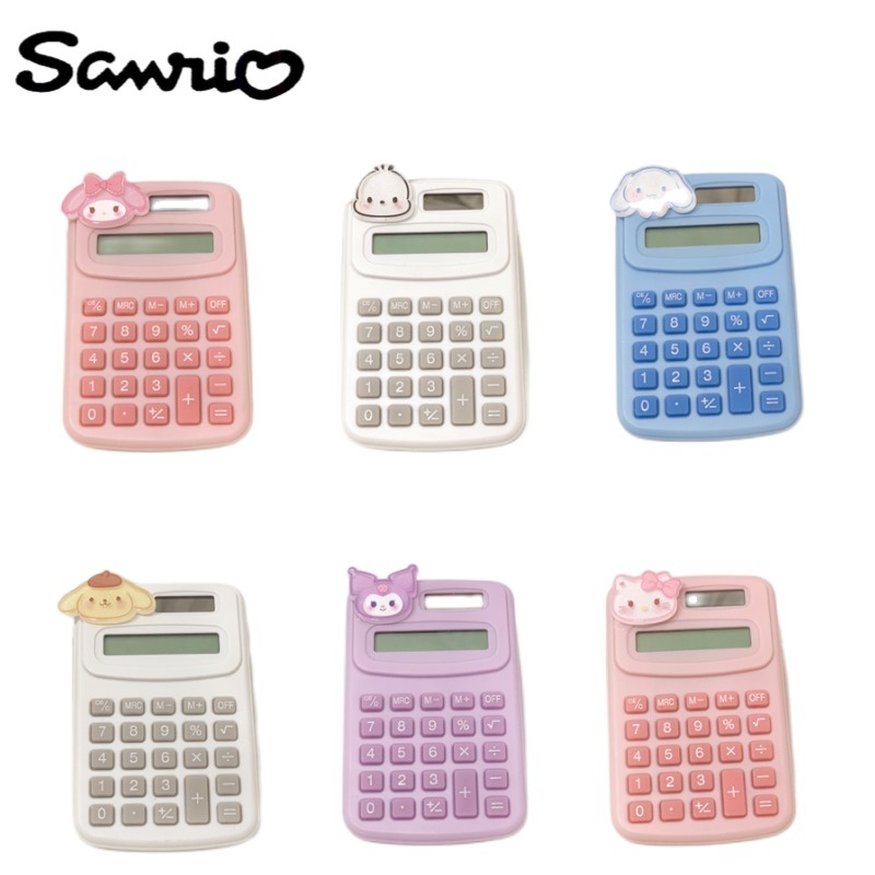 Hello kitty kuromi cinnamoroll máy tính sanrio kawaii văn phòng phẩm sinh viên phim hoạt hình dễ thương máy tính màu kẹo máy tính bỏ túi máy tính nhỏ cầm tay