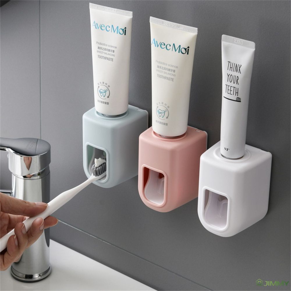 Máy rút kem đánh răng tự động phòng tắm giá đỡ bàn chải đánh răng chống bụi treo tường