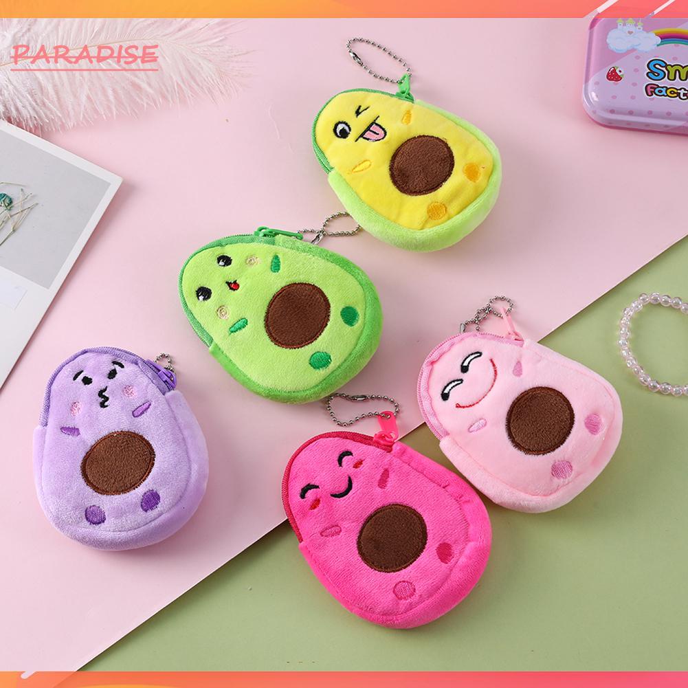 Thời trang nữ hình quả bơ ví tiền xu nhỏ treo mặt dây chuyền ví nhỏ