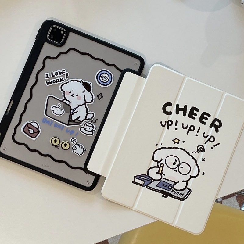 Phim hoạt hình con chó con dễ thương máy tính bảng silicone mềm chống sốc cho ipad mini 6/5 ipad 9,7 5 6th air 3/4/5 ipad 10,2 7th/8/9/10 pro 11 inch 2022 ipad pro 2021 2020 giá đỡ ipad