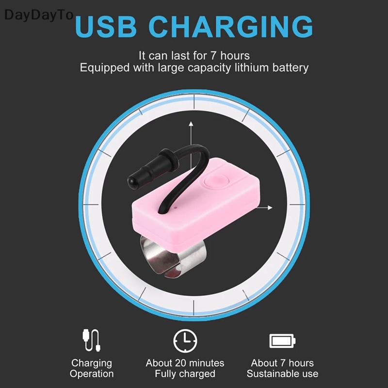 Daydayto 3-level đèn ngón tay cái có thể sạc lại đèn led dụng cụ làm sạch lấy ráy tai.