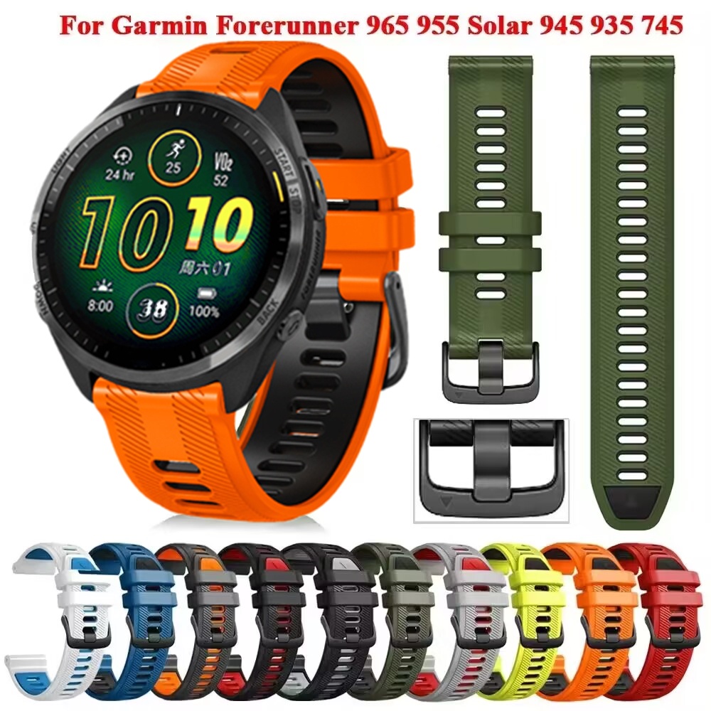 Dây đeo cho garmin forerunner 965 955solar / forerunner945 935 / forerunner745 xt / descent g1 dây đeo silicon