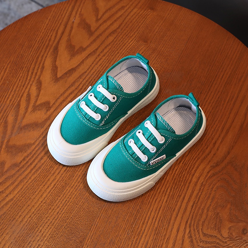 Giày Vải canvas Màu Trơn Phong Cách Mới Mùa Thu 2023 Cho Bé Gái