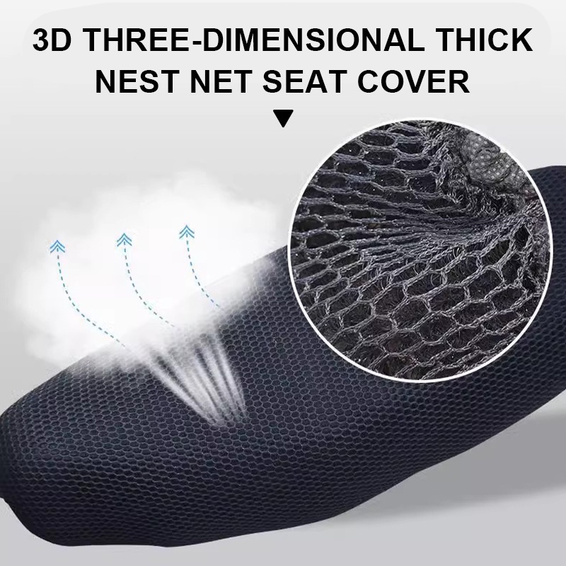 Seametal đệm xe máy bọc ghế lưới tổ ong cách nhiệt thoáng khí đệm không khí chống trượt ghế chống nắng bảo vệ mùa hè