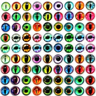 [random 10 chiếc] diy time gem simulation eyes glass patch phụ kiện / vật liệu phụ kiện mắt động vật mô phỏng / cho cuff & búp bê & đồ chơi mềm