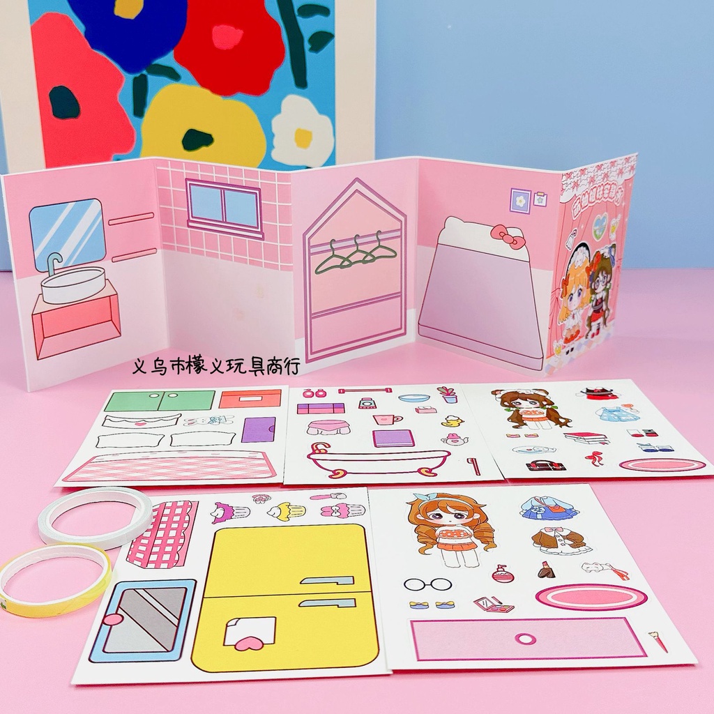 Phim hoạt hình mới sanrio quiet book kulomi cute hands-on cut-free small toys