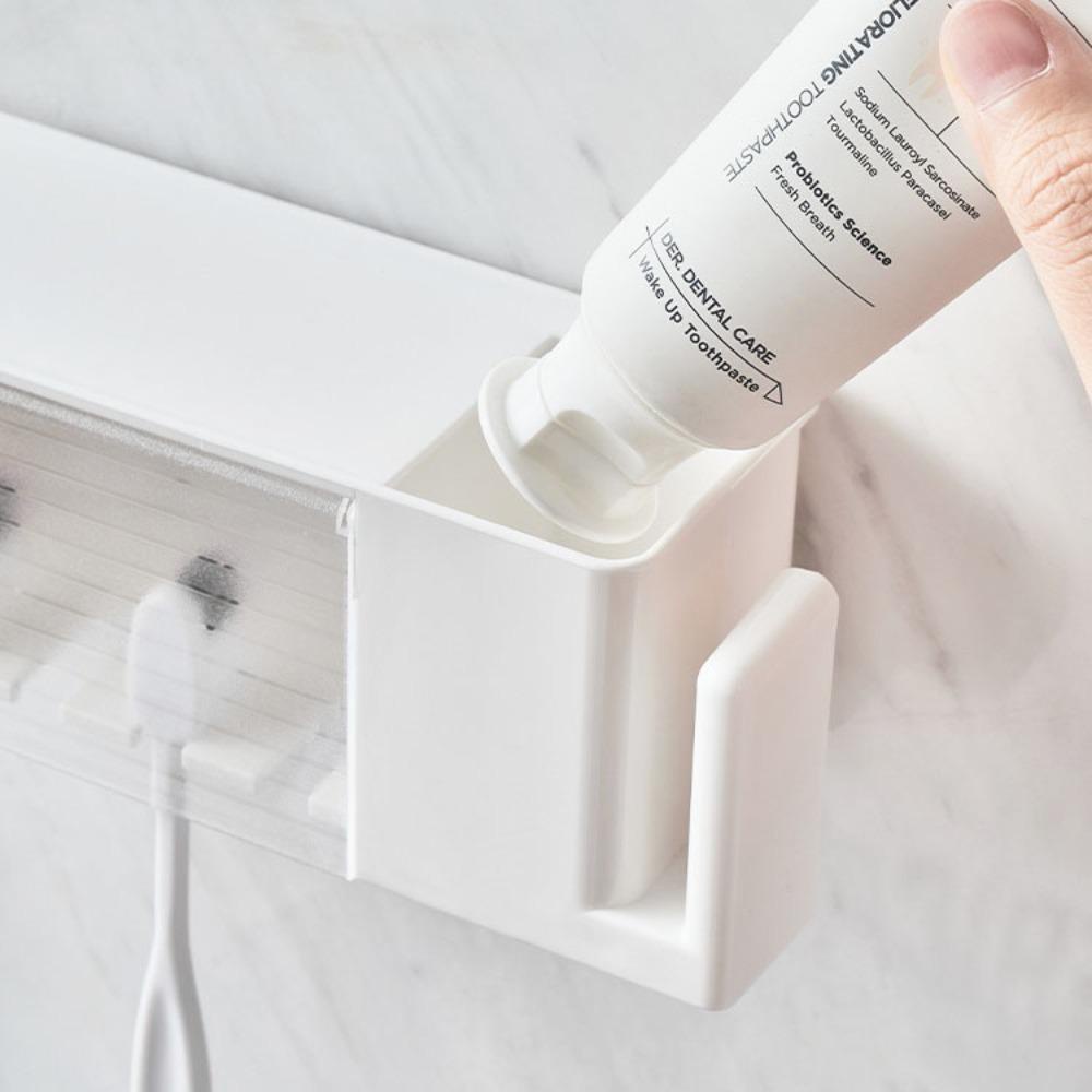 Giá đỡ bàn chải đánh răng KUNHEV viscose chống bụi 5 lỗ cho phòng tắm