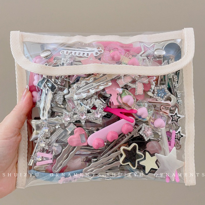 Y2k star hairpin thời trang cao cấp nước kim cương cao cấp bộ kẹp tóc kim loại cao cấp