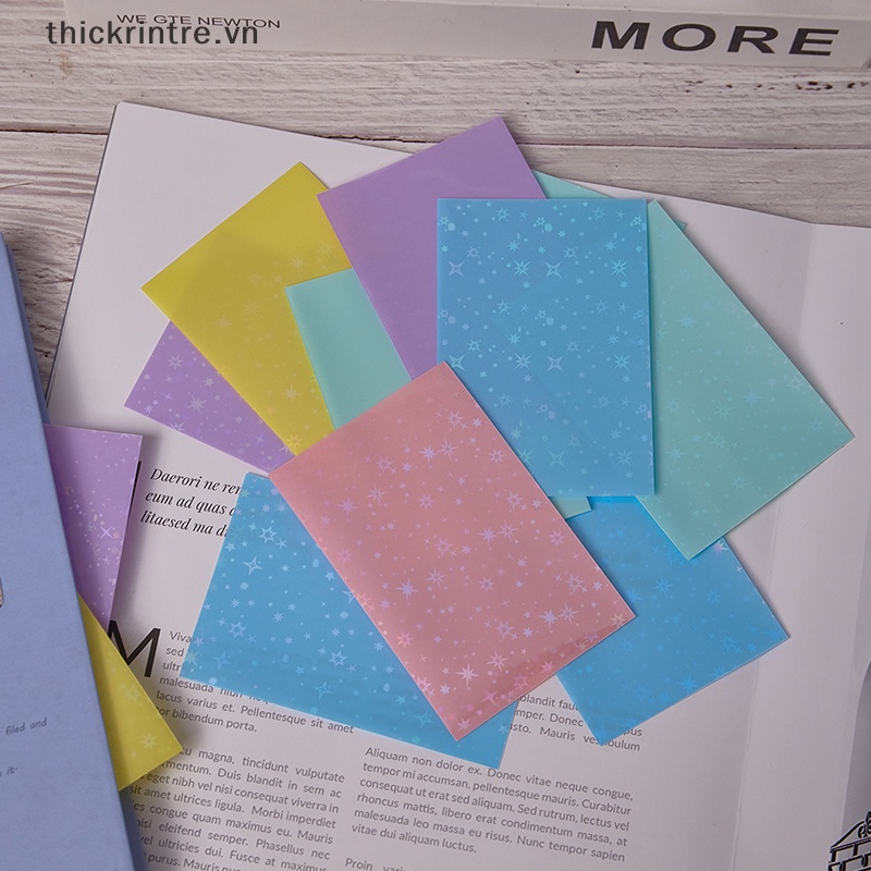 Thi 50 cái / gói glittery star coloured kpop idol photocard card sleeves photo cards túi lưu trữ bảo vệ vn