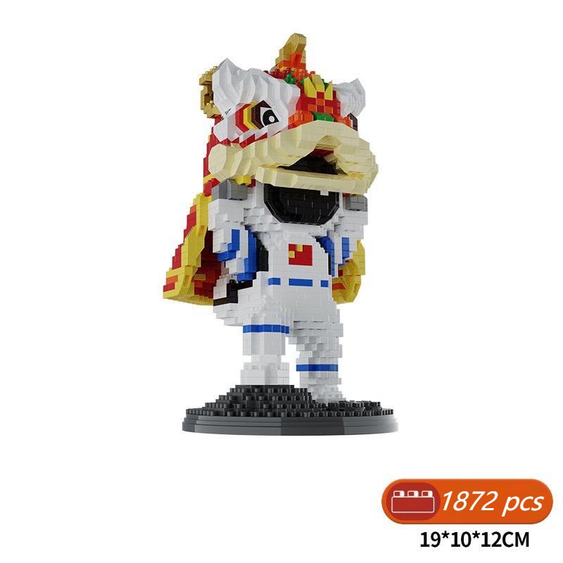 Đồ chơi lắp ghép Mô Hình Múa sư tử rồng phi hành gia-Sản Phẩm Chất Lượng Cao-Món quà lý tưởng cho người thân và bạn bè