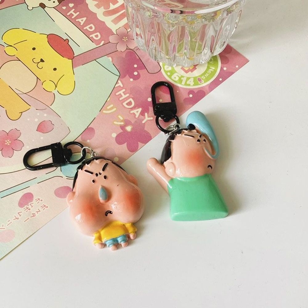 Shanhai Móc Khóa acrylic mini Hình shin chan Phong Cách Hàn Quốc