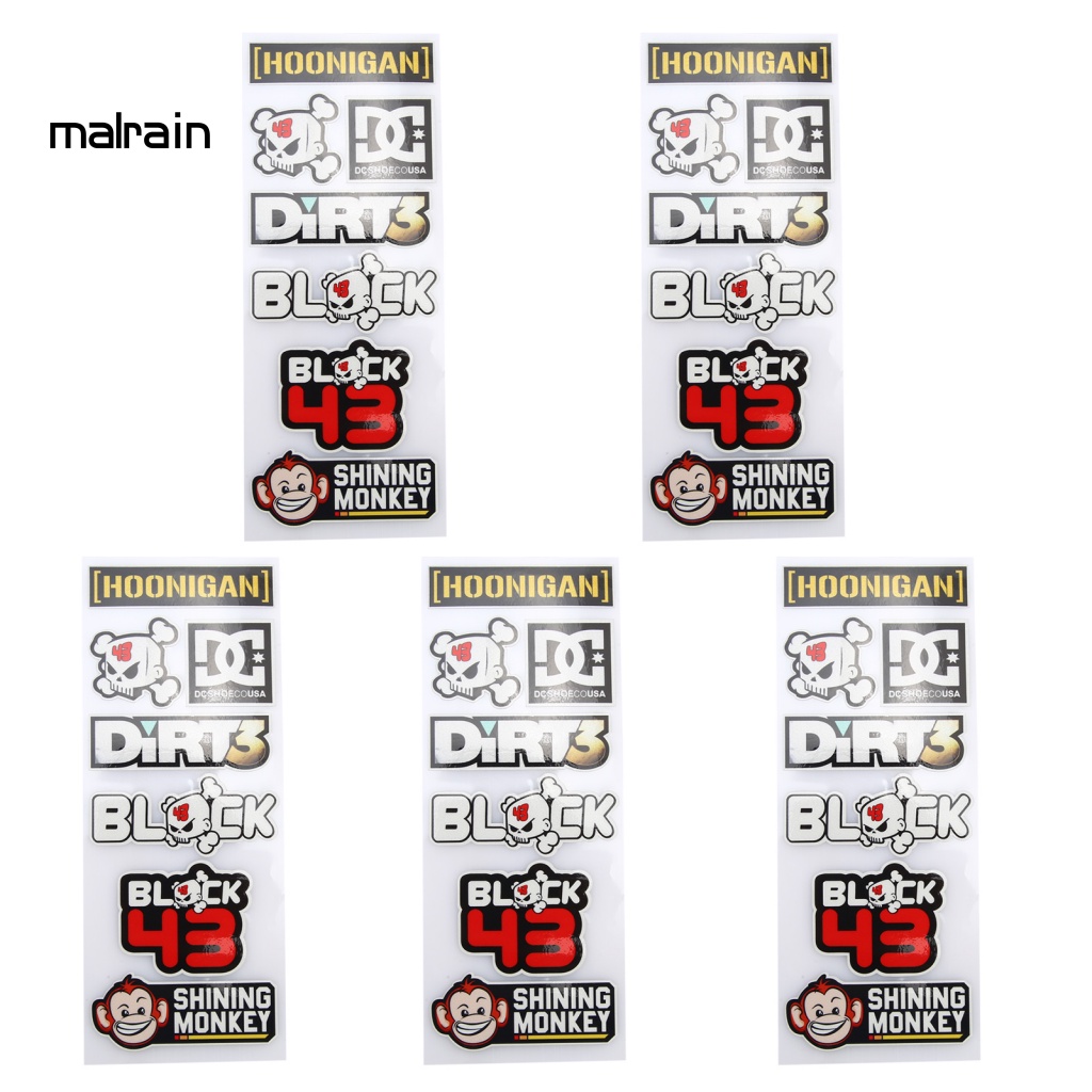 Bộ 5 Miếng Dán Trang Trí Xe Máy Bằng Giấy Gọn Nhẹ