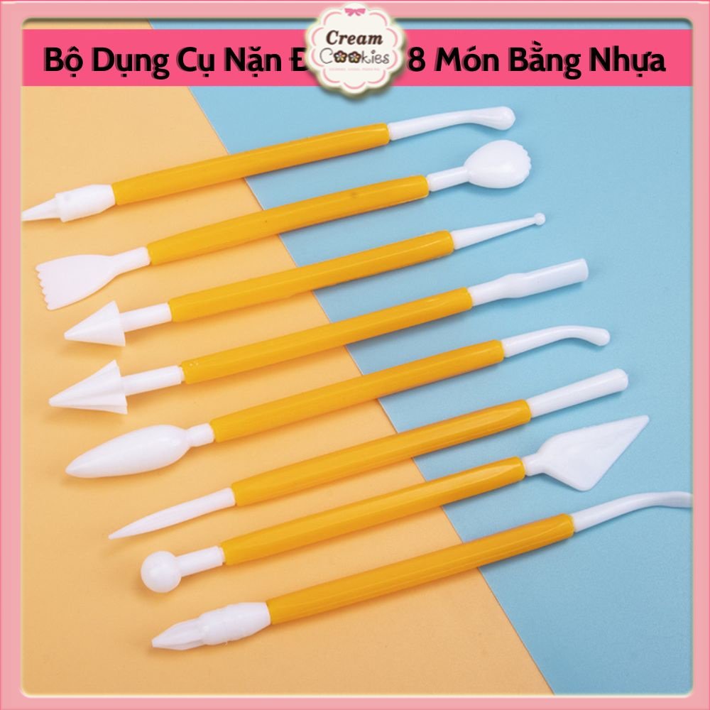 Bộ Dụng Cụ Nặn Đất Sét 8 Món Bằng Nhựa Cao Cấp - Dụng Cụ Tạo Hình Đất Sét Thủ Công Nhiều Màu Sắc Khác Nhau