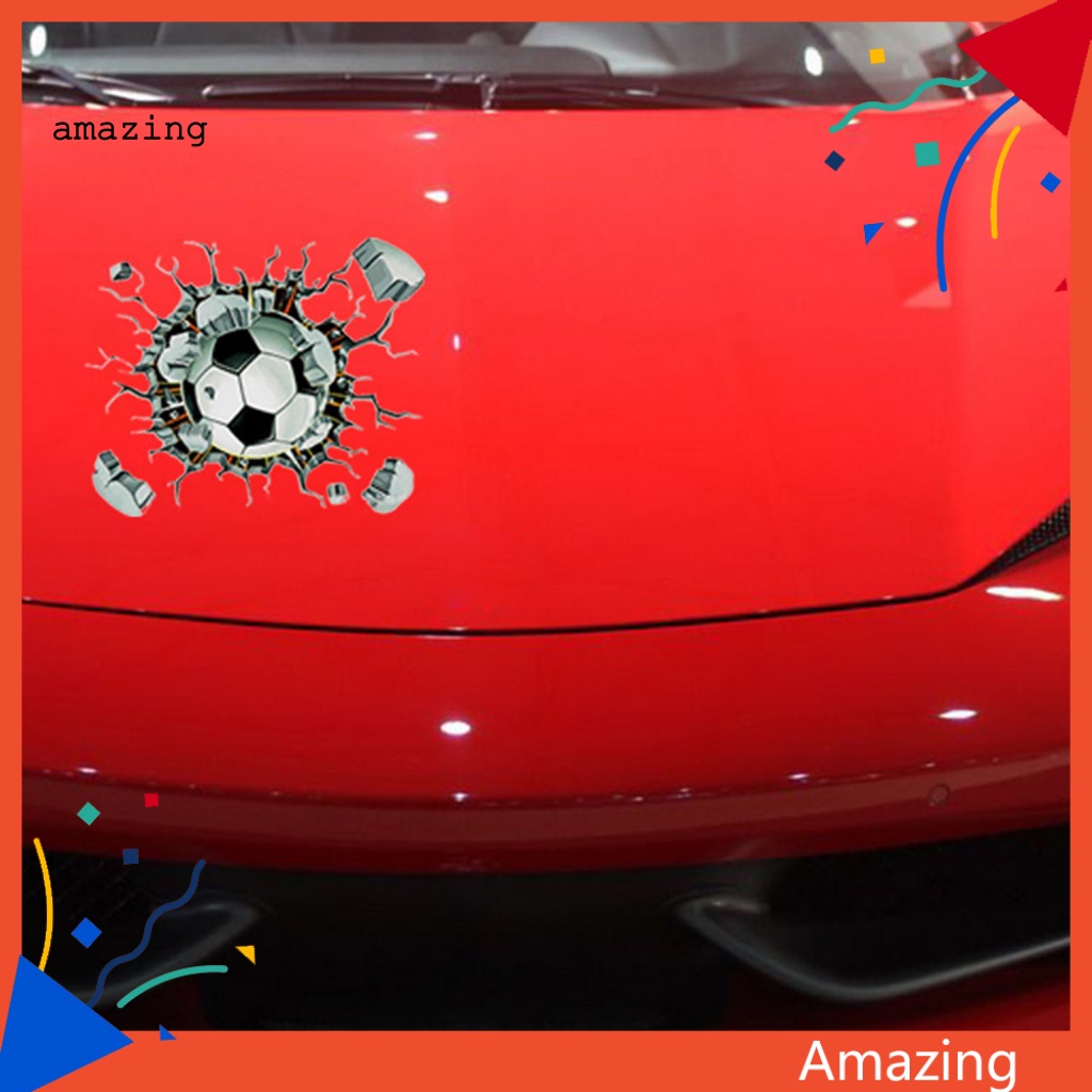 Sticker Dán Kính Xe Hơi Hình Quả Bóng Đá 3D Sống Động Lâu Trôi