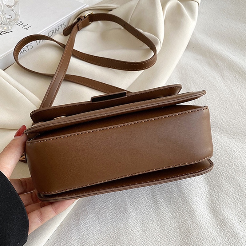 Túi Đeo Chéo Vai Hình Vuông Nhỏ Màu Sắc Tương Phản Hợp Thời Trang Cho Nữ